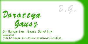 dorottya gausz business card